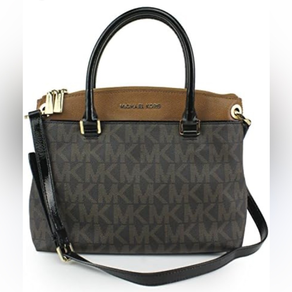 Michael Kors Aubrey Signature Satchel.NWOT - Picture 2 of 10